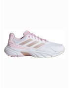 adidas Performance Обувки за тенис Court Jam с еко кожа и текстил - Бял/Пастелнорозов/Светлокафяв