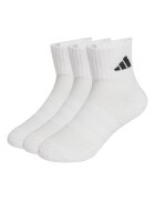adidas Performance Омекотени къси чорапи 3 чифта Бял/Черен