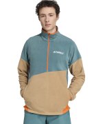 adidas Performance Поларен хайкинг суитшърт с цип - Бежов/Персийско зелено