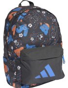 adidas Performance Раница с преден джоб и принт Оранжев/Сив/Светлосин