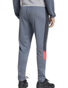 adidas Performance Скосен футболен панталон Tiro Essentials с лого Черен/Прашно синьо/Мандарина
