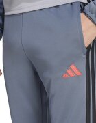 adidas Performance Скосен футболен панталон Tiro Essentials с лого Черен/Прашно синьо/Мандарина