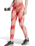 adidas Performance Спортен клин с принт и висока талия - Жълт/Аленочервен/Розово