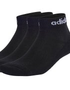 adidas Performance Унисекс къси чорапи - 3 чифта Черен