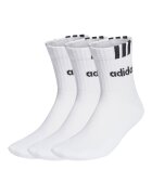 adidas Performance Унисекс къси чорапи с лого - 3 чифта Бял