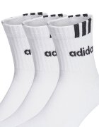 adidas Performance Унисекс къси чорапи с лого - 3 чифта Бял