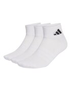 adidas Performance Унисекс къси чорапи с лого - 3 чифта Бял