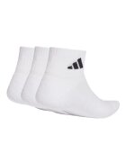 adidas Performance Унисекс къси чорапи с лого - 3 чифта Бял