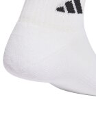 adidas Performance Унисекс къси чорапи с лого - 3 чифта Бял