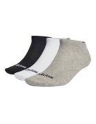 adidas Performance Унисекс къси чорапи с лого - 3 чифта Бял/Черен/Сив меланж