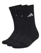 adidas Performance Унисекс къси чорапи с лого - 3 чифта Черен
