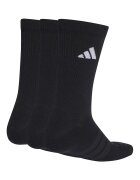 adidas Performance Унисекс къси чорапи с лого - 3 чифта Черен