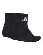 adidas Performance Унисекс къси чорапи с лого - 3 чифта Черен/Бял