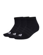 adidas Performance Унисекс омекотени чорапидо глезена Essentials - 3 чифта Черен