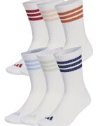 adidas Performance Унисекс омекотени дълги чорапи - 6 чифта Бял