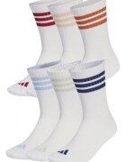 adidas Performance Унисекс омекотени дълги чорапи - 6 чифта Бял