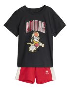 adidas Sportswear adidas Performance Тениска с шарка и шорти - 2 части Червен/Бял/Черен