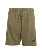 adidas Sportswear Бермуди с лого Черен/Маслинено зелено