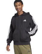 adidas Sportswear Худи с джобове отпред и цип - Бял/Черен