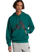 adidas Sportswear Худи с лого - Черен/Тъмнозелен