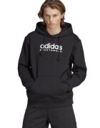 adidas Sportswear Худи с лого и джоб кенгуру - Черен/Бял