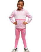 adidas Sportswear Худи с лого и клин - Пастелнорозов/Бял