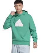 adidas Sportswear Худи с лого и стандартна кройка - Бял/Зелен