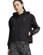 adidas Sportswear Худи с цип и два джоба - Черен/Сив