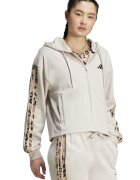 adidas Sportswear Худи с цип и два джоба Светлокафяв/Светло бежово