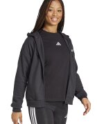 adidas Sportswear Худи с цип и лого Бял/Черен