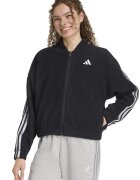 adidas Sportswear Худи с цип и лого - Черен/Сребрист