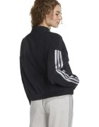 adidas Sportswear Худи с цип и лого - Черен/Сребрист