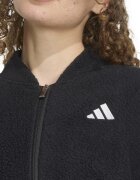 adidas Sportswear Худи с цип и лого - Черен/Сребрист