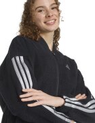 adidas Sportswear Худи с цип и лого - Черен/Сребрист