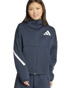 adidas Sportswear Худи Z.N.E. с паднали ръкави и скосени джобове Бял/Тъмносин