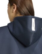 adidas Sportswear Худи Z.N.E. с паднали ръкави и скосени джобове Бял/Тъмносин