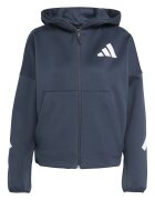adidas Sportswear Худи Z.N.E. с паднали ръкави и скосени джобове Бял/Тъмносин