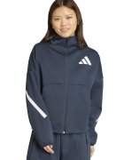 adidas Sportswear Худи Z.N.E. с паднали ръкави и скосени джобове - Бял/Тъмносин