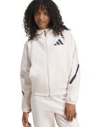adidas Sportswear Худи Z.N.E. с паднали ръкави и скосени джобове - Слонова кост/Черен