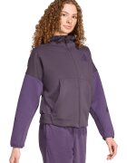 adidas Sportswear Худи Z.N.E с цип и паднали ръкави - Виолетов/Тъмновиолетов