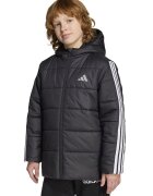 adidas Sportswear Капитонирано яке с качулка - Черен/Бял