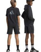 adidas Sportswear Къс панталон с лого Черен/Мръснобял