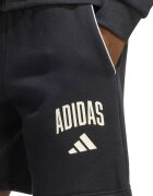 adidas Sportswear Къс панталон с лого Черен/Мръснобял