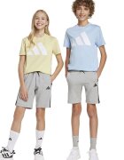 adidas Sportswear Къс панталон с връзка и джобове встрани Tъмносив