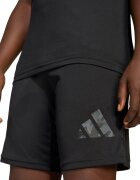 adidas Sportswear Къс спортен екип с лого Черен/Сив