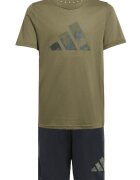 adidas Sportswear Къс спортен екип с лого Каки