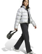 adidas Sportswear Късо капитоирано зимно яке със странични джобове Сребрист