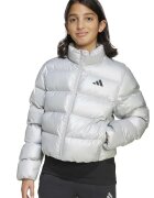 adidas Sportswear Късо капитоирано зимно яке със странични джобове Сребрист