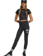 adidas Sportswear Клин с миди талия и лого Черен/Мръснобял