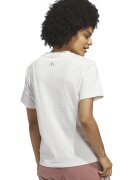 adidas Sportswear Памучна тениска Cursive с лого Мръснобял